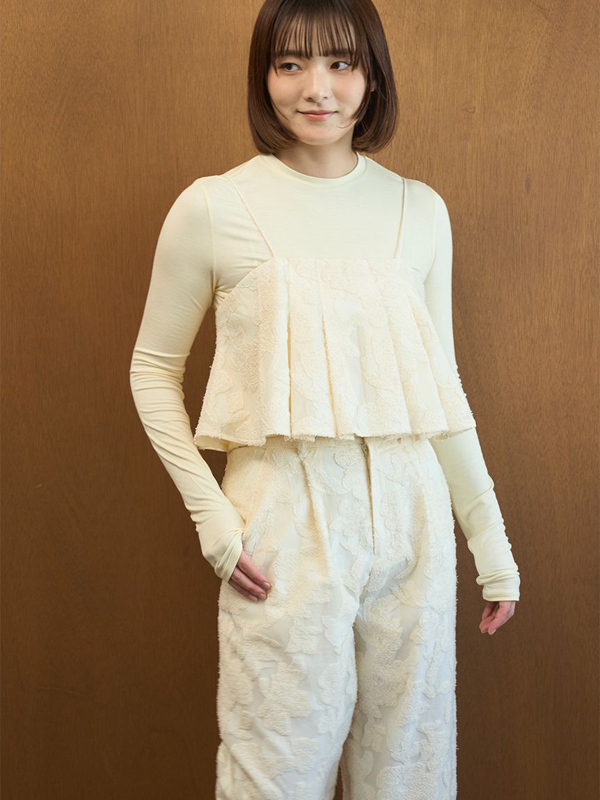 emmi atelier「ジャガードタックビスチェ【セットアップ対応】」|ベスト・ジレ|