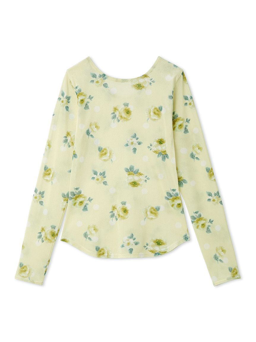 FURFUR「ぼかしフラワープリントシアープルオーバー」|Tシャツ・カットソー|