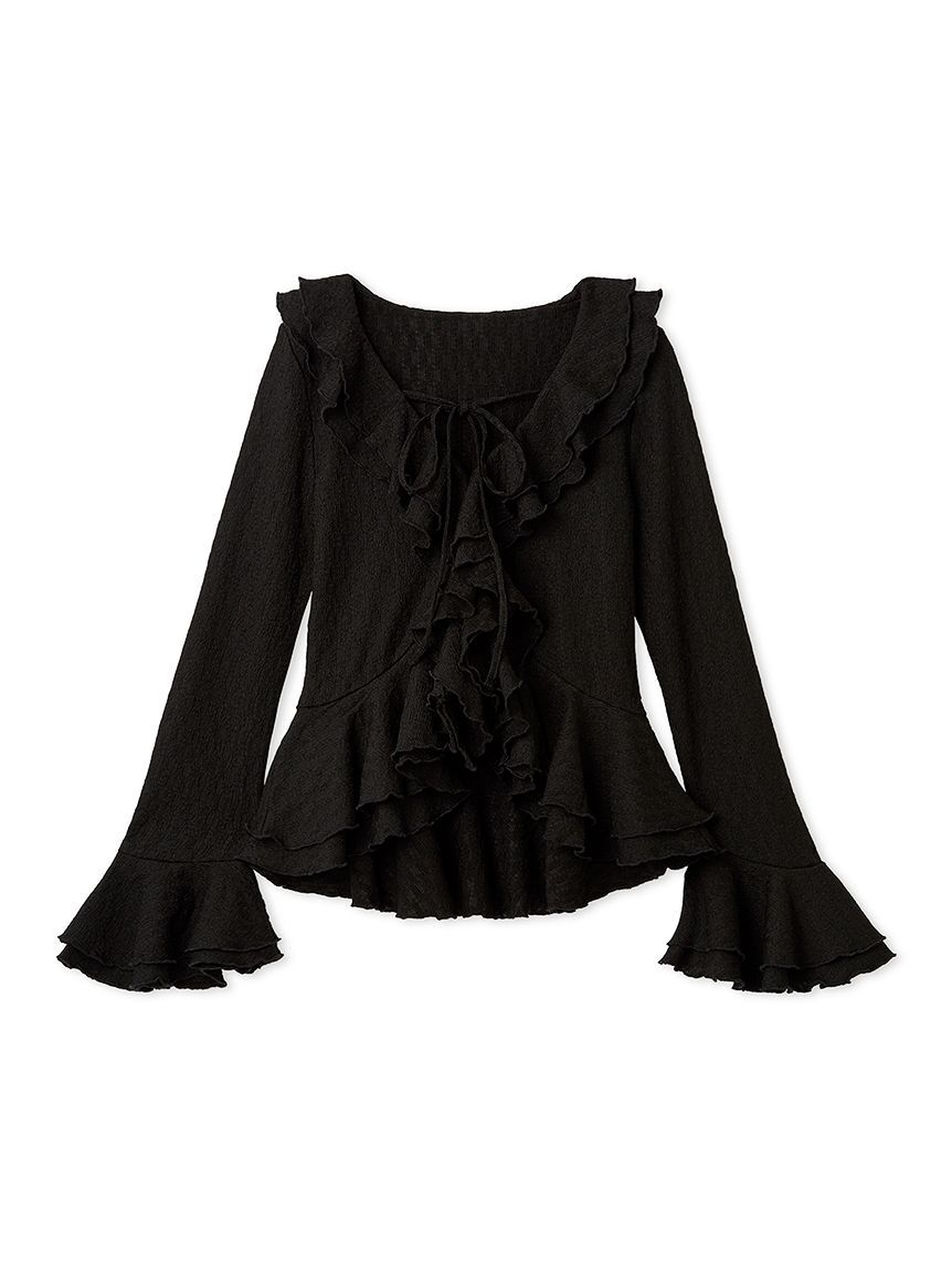 FURFUR「ラッフルフリルプルオーバー」|シャツ・ブラウス|BLK