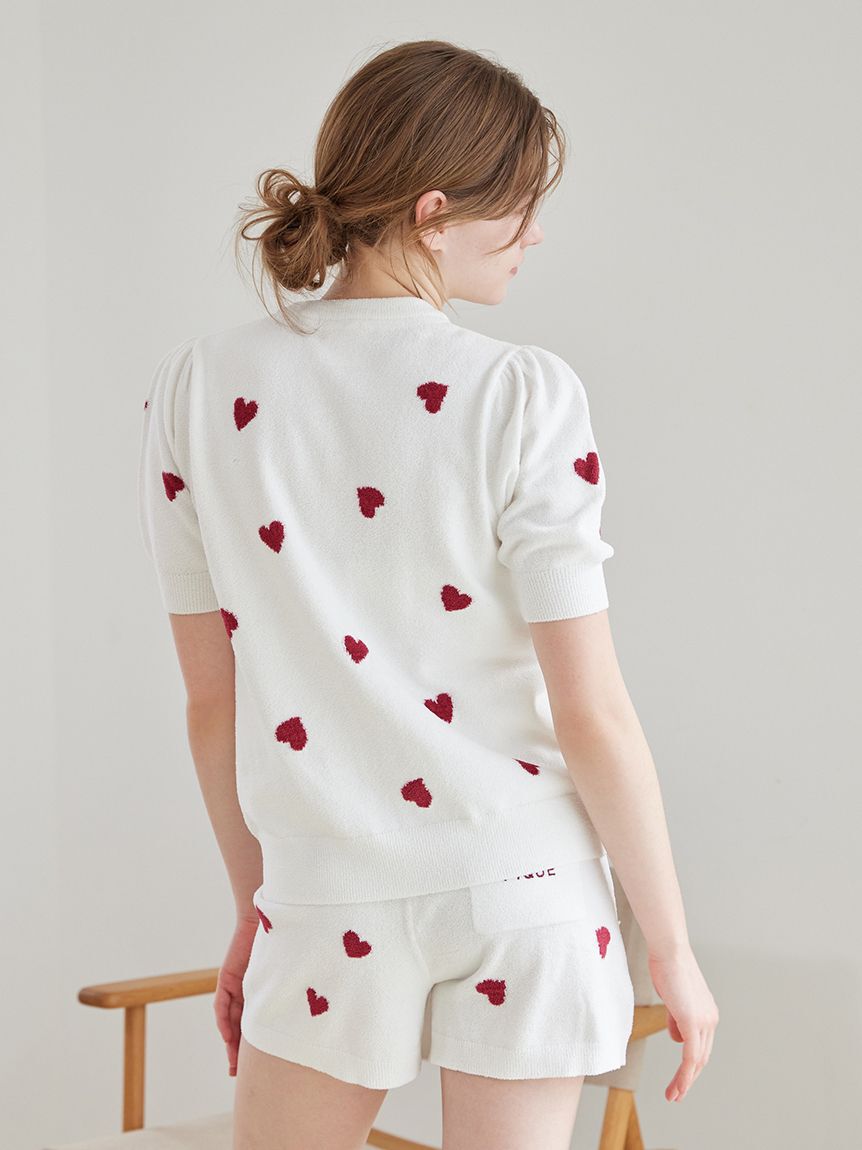 gelato pique「【ONLINE限定】エアリーモコハートジャガードプルオーバー&ショートパンツセット」|ルームウェア|