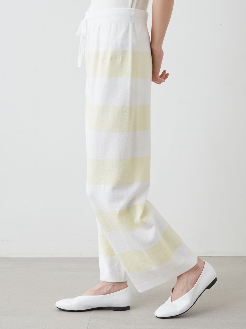 gelato pique「スムーズィーlite2ボーダーロングパンツ」|ルームウェア|