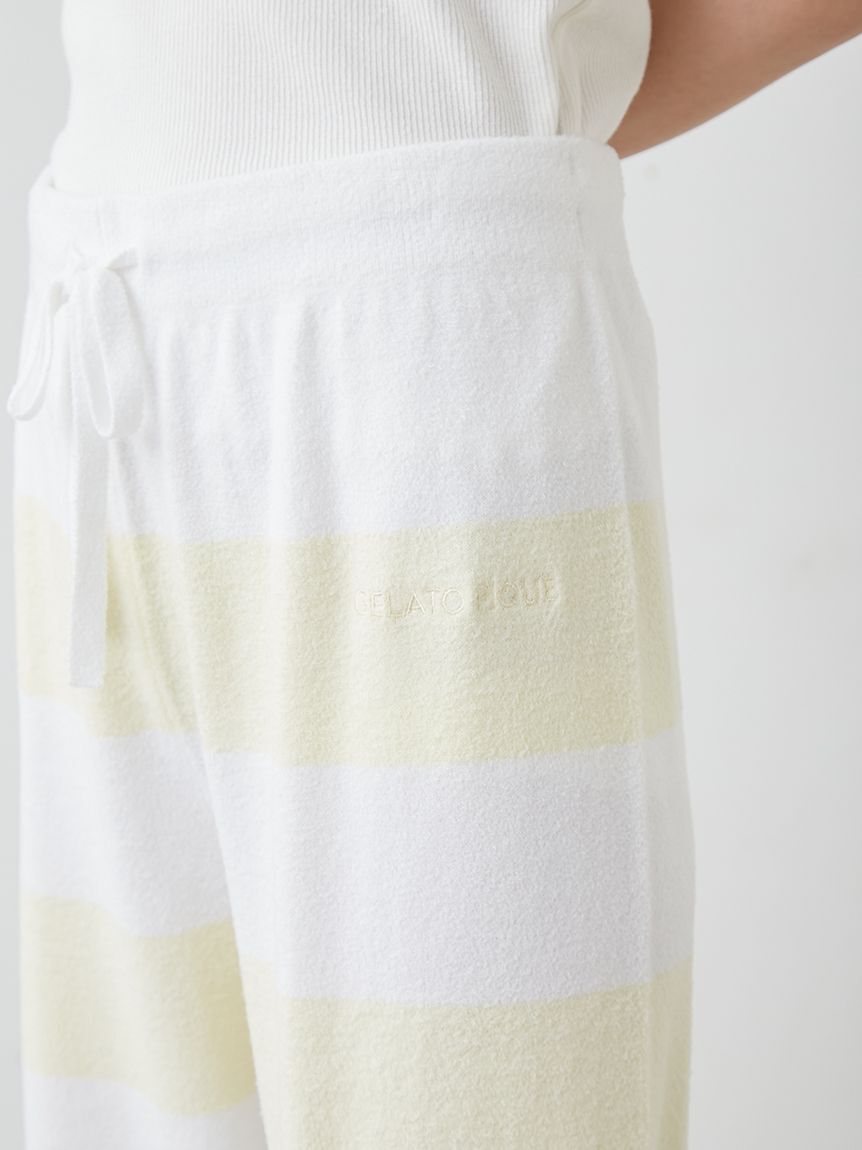 gelato pique「スムーズィーlite2ボーダーロングパンツ」|ルームウェア|