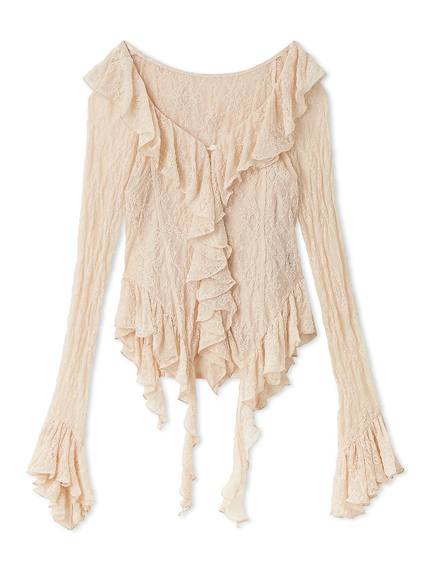 SNIDEL「カットレースフリルプルオーバー」|Tシャツ・カットソー|