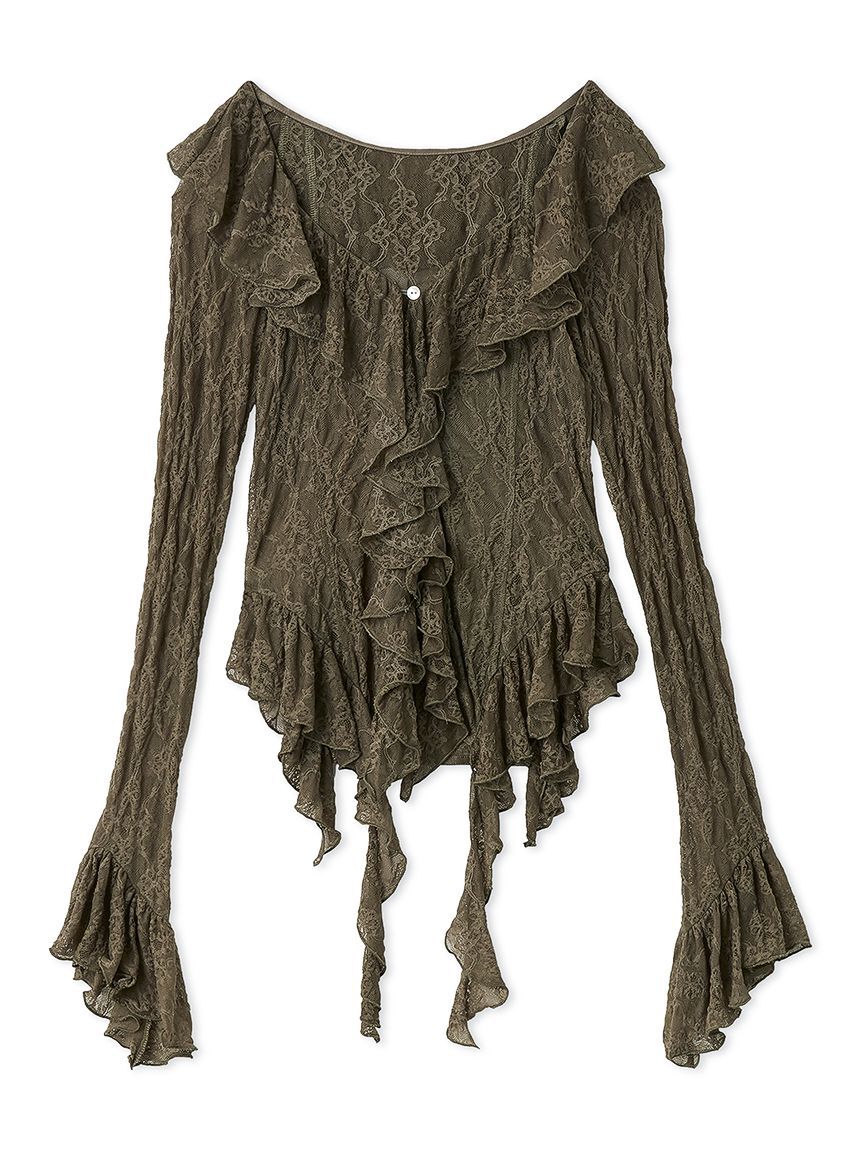 SNIDEL「カットレースフリルプルオーバー」|Tシャツ・カットソー|