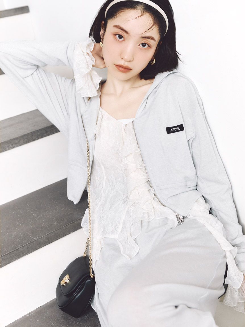 SNIDEL「カットレースフリルプルオーバー」|Tシャツ・カットソー|