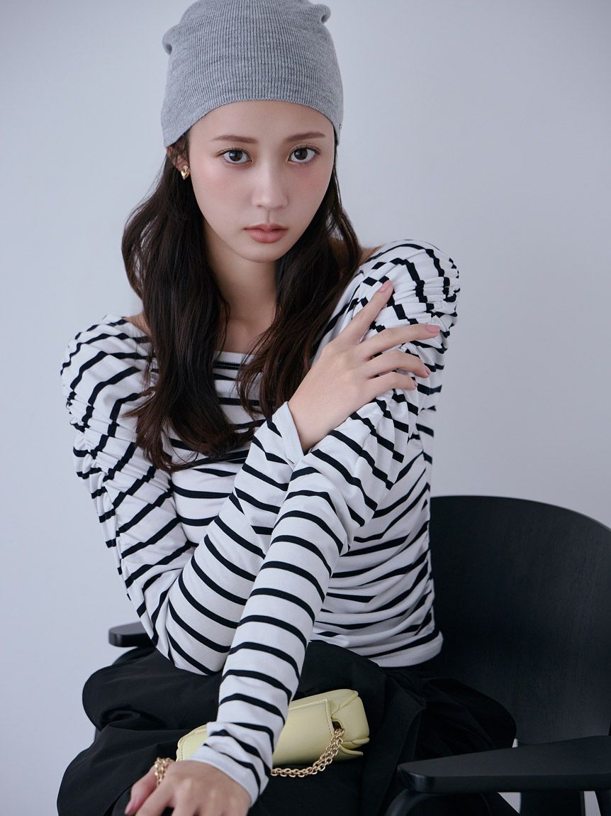 SNIDEL「ギャザーカットプルオーバー」|Tシャツ・カットソー|