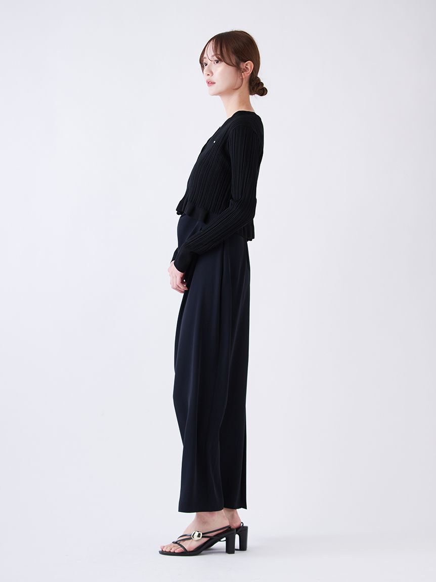 SNIDEL「ヘムフリルランダムリブカーディガン」|カーディガン|