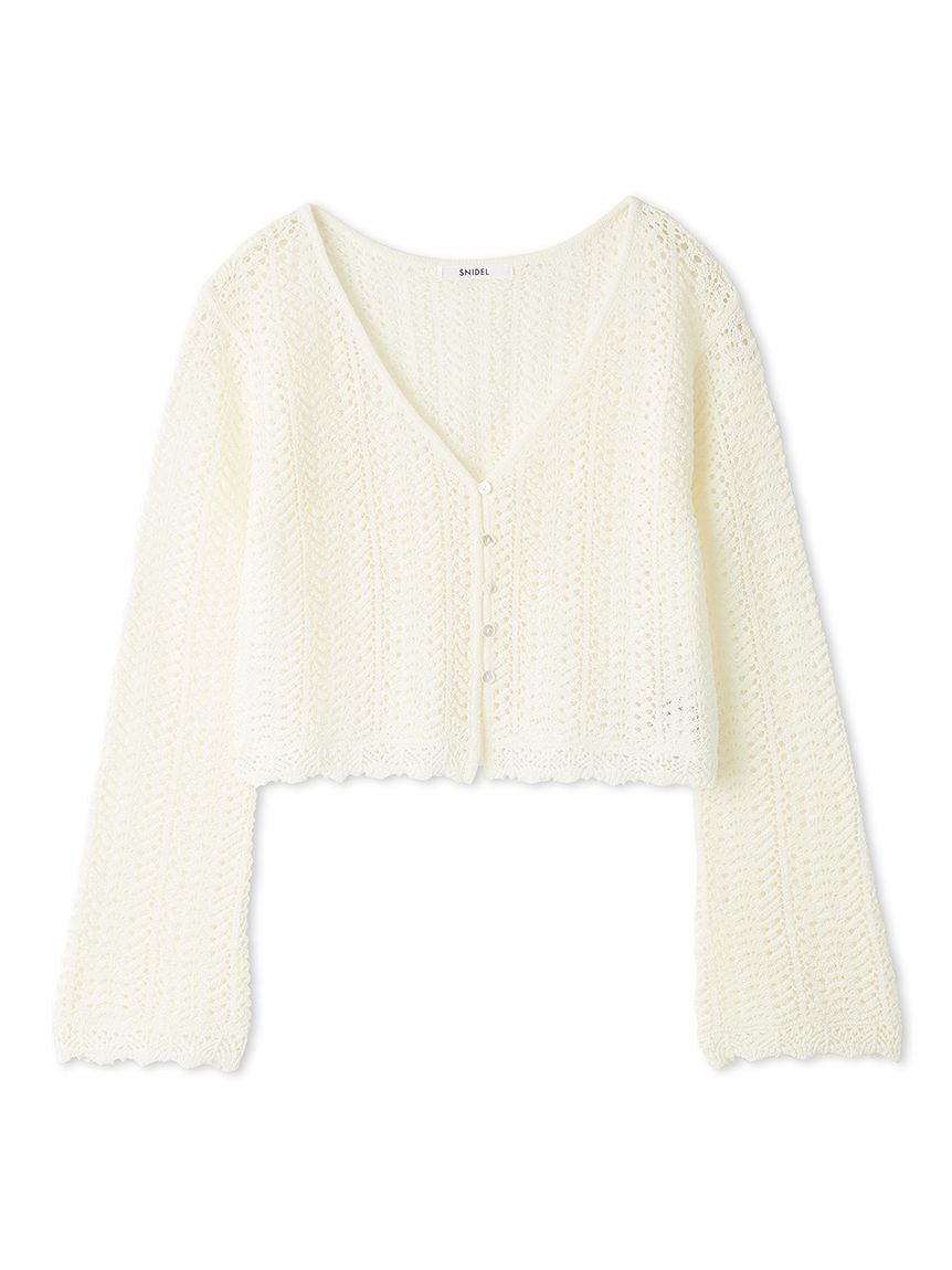 SNIDEL「クロシェニットカーディガン」|カーディガン|IVR
