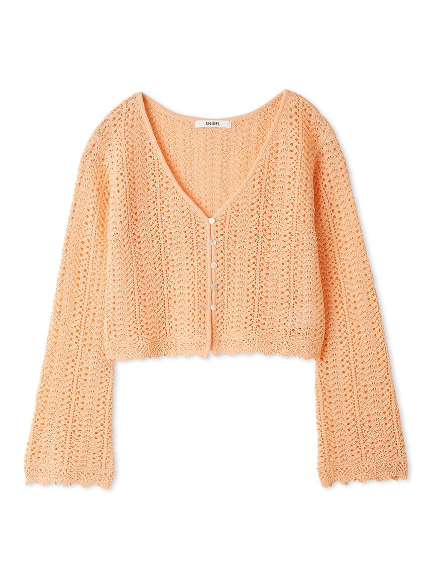 SNIDEL「クロシェニットカーディガン」|カーディガン|