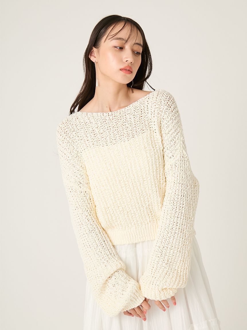 FRAY I.D「スラブコットンローゲージニット」|ニット・セーター|