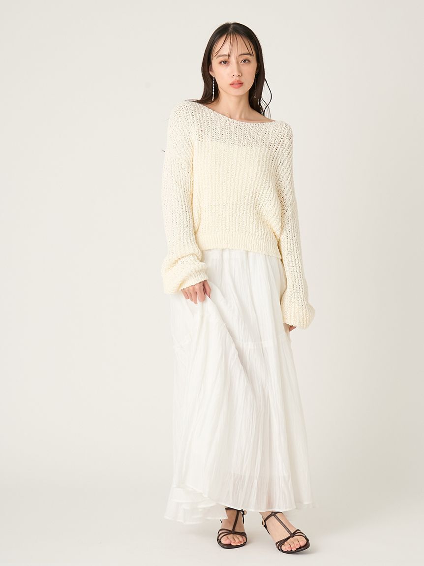 FRAY I.D「スラブコットンローゲージニット」|ニット・セーター|