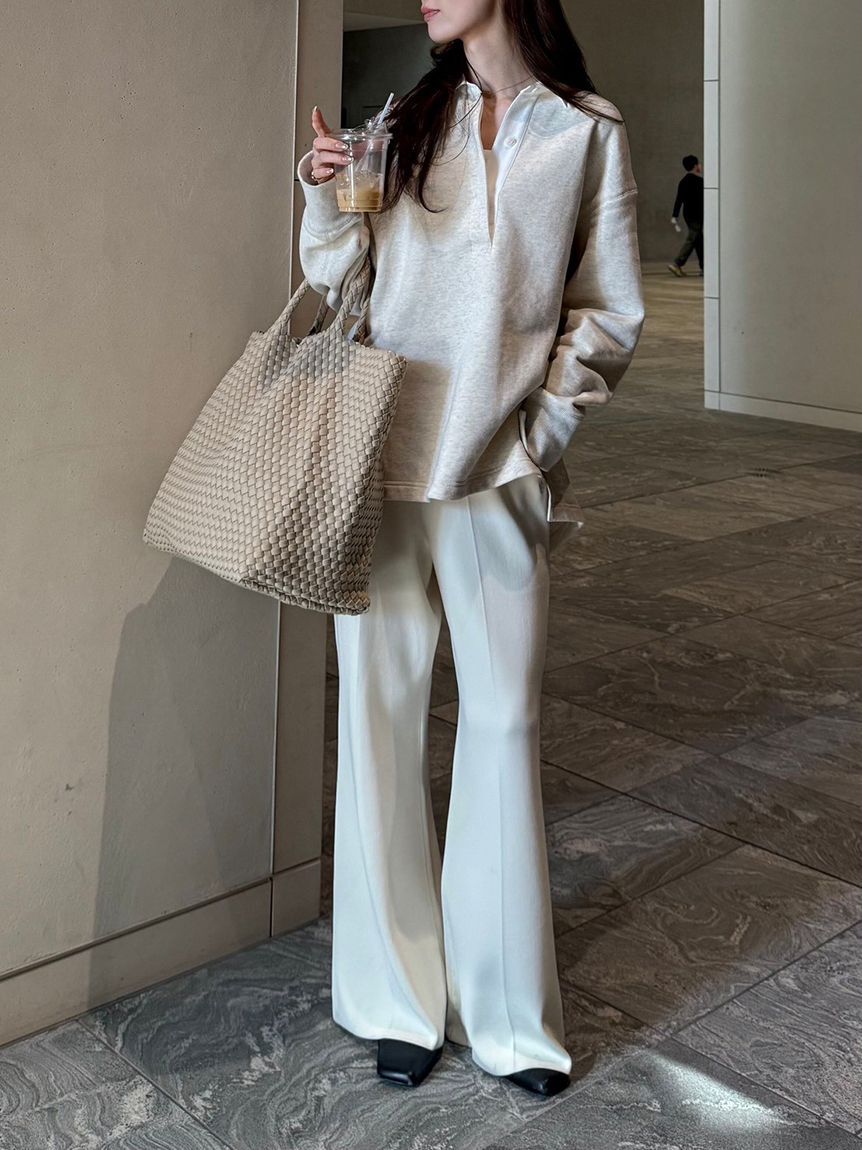 FRAY I.D「シルクブレンド美脚ニットパンツ／ウォッシャブル」|チノ|