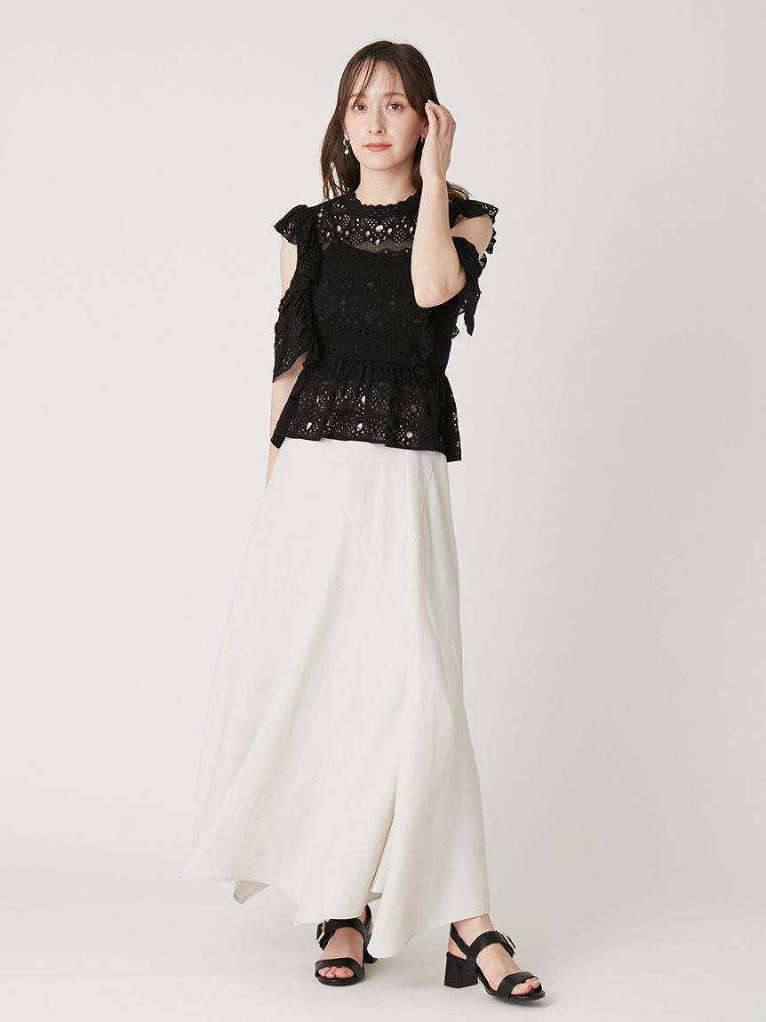 FRAY I.D「アイレットペプラムニットプルオーバー」|ニット・セーター|