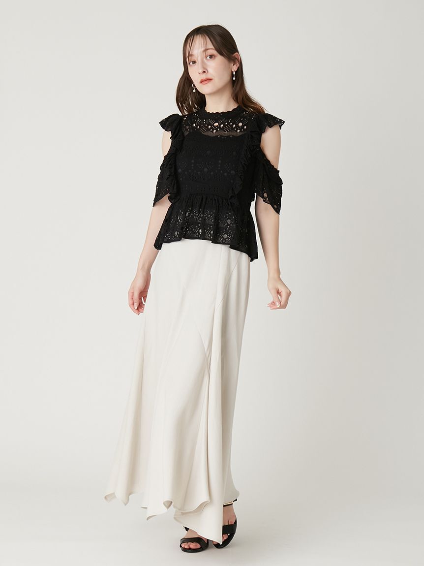 FRAY I.D「アイレットペプラムニットプルオーバー」|ニット・セーター|