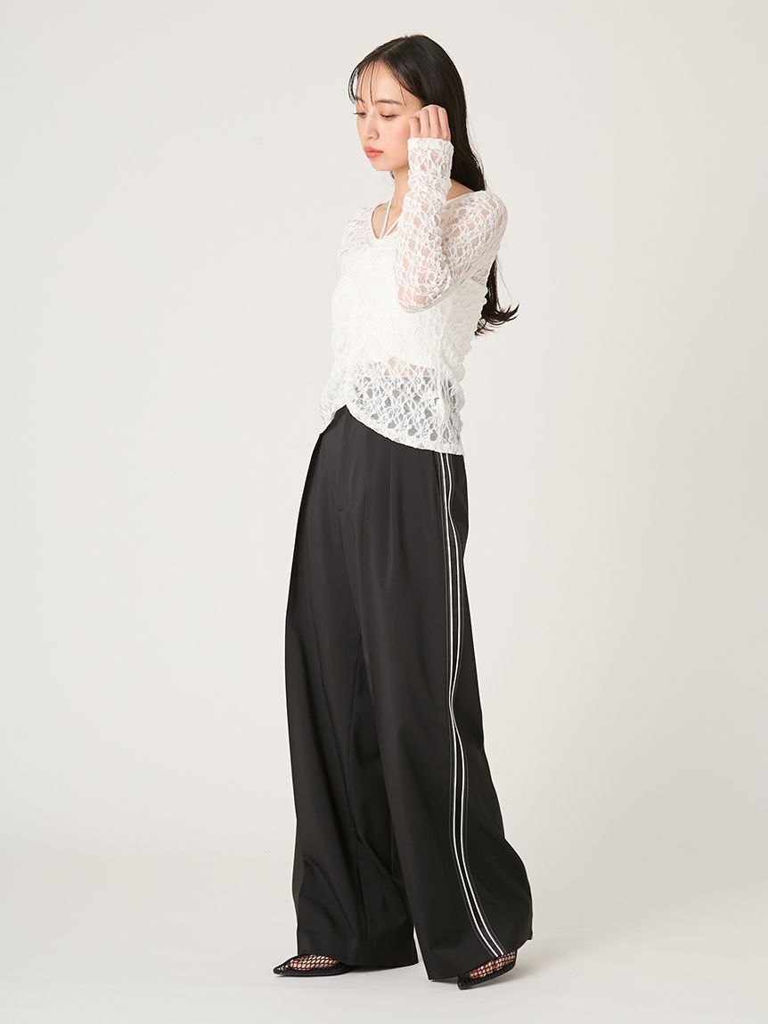 FRAY I.D「ツータックラインパンツ」|チノ|