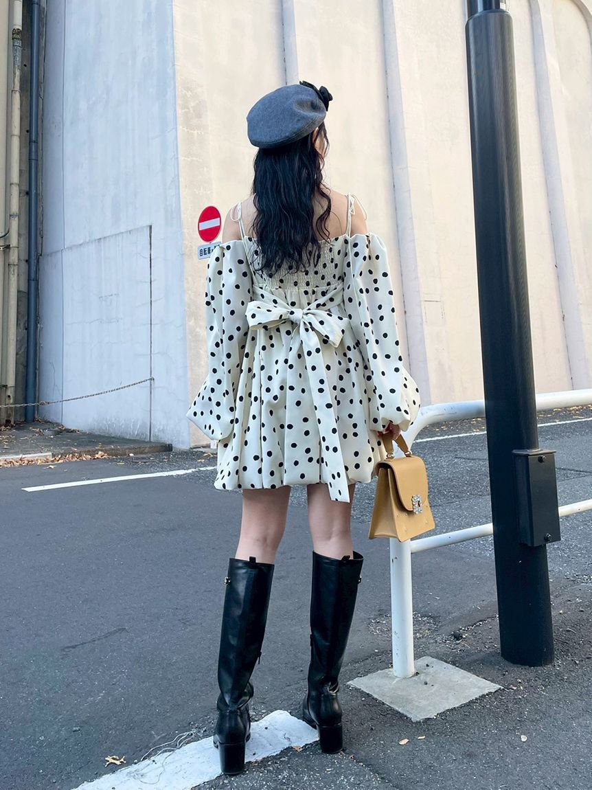 LILY BROWN「バルーンミニドレス」|ワンピース|