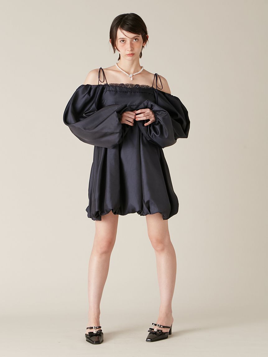 LILY BROWN「バルーンミニドレス」|ワンピース|NVY