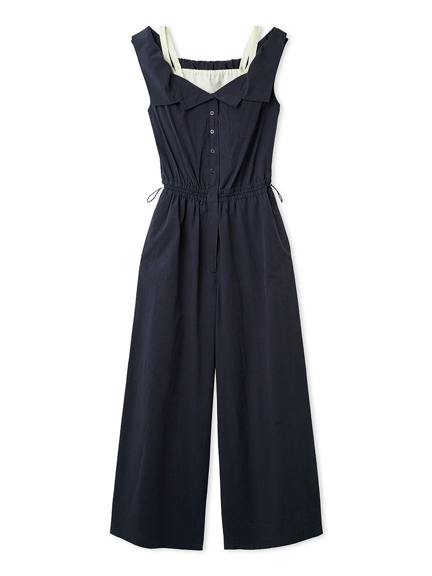 LILY BROWN「サテンキャミレイヤードオフショルコンビネゾン」|ワンピース|