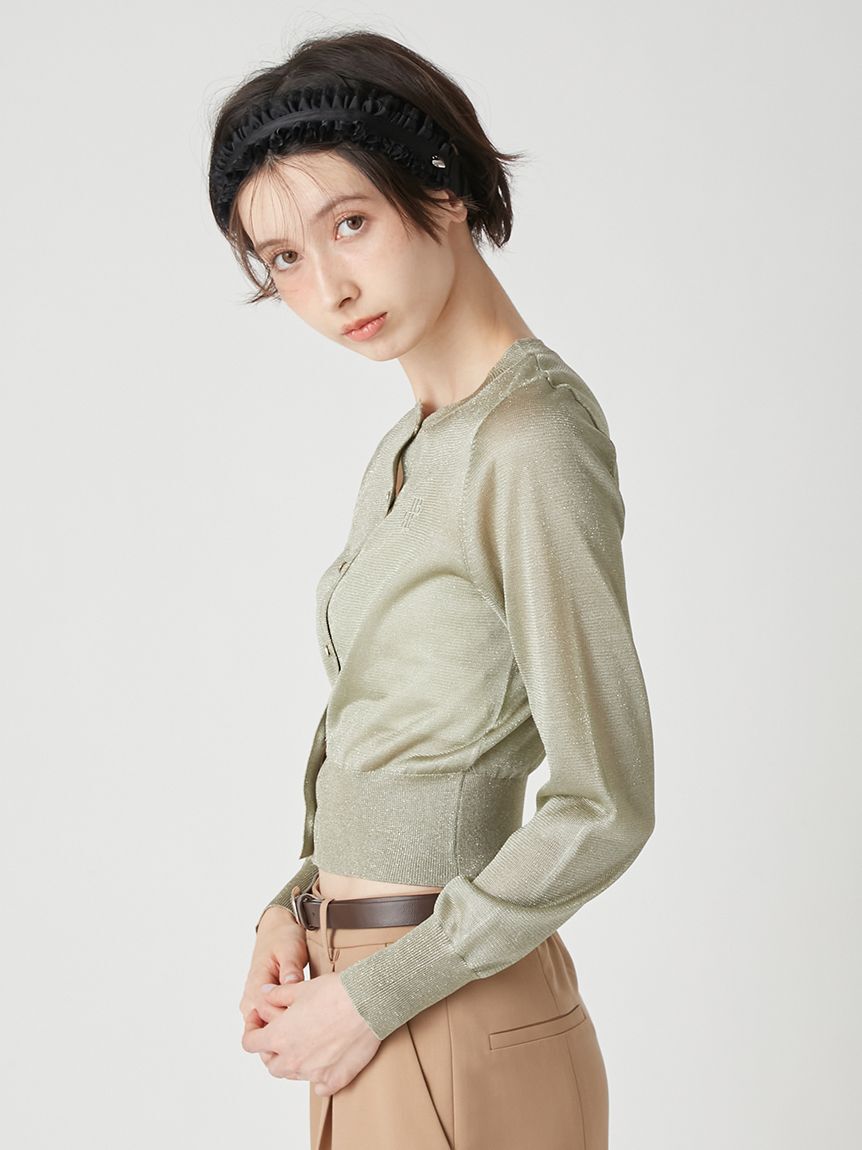 LILY BROWN「シアーニットカーディガン」|カーディガン|