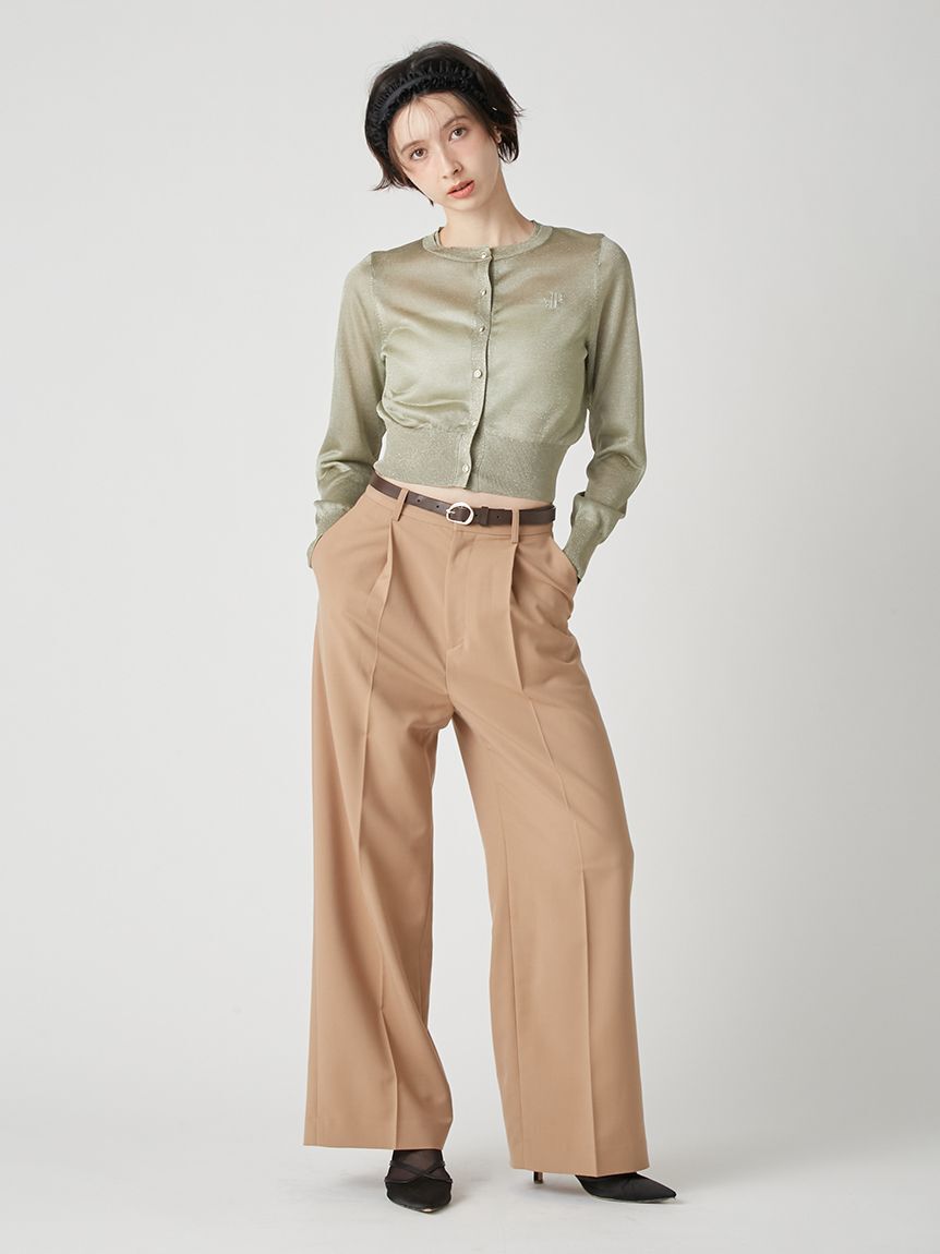 LILY BROWN「シアーニットカーディガン」|カーディガン|