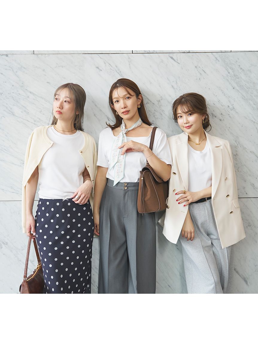 LILY BROWN Lingerie「骨格タイプ別カップインTシャツ【ウェーブ】（接触冷感）」|Tシャツ・カットソー|