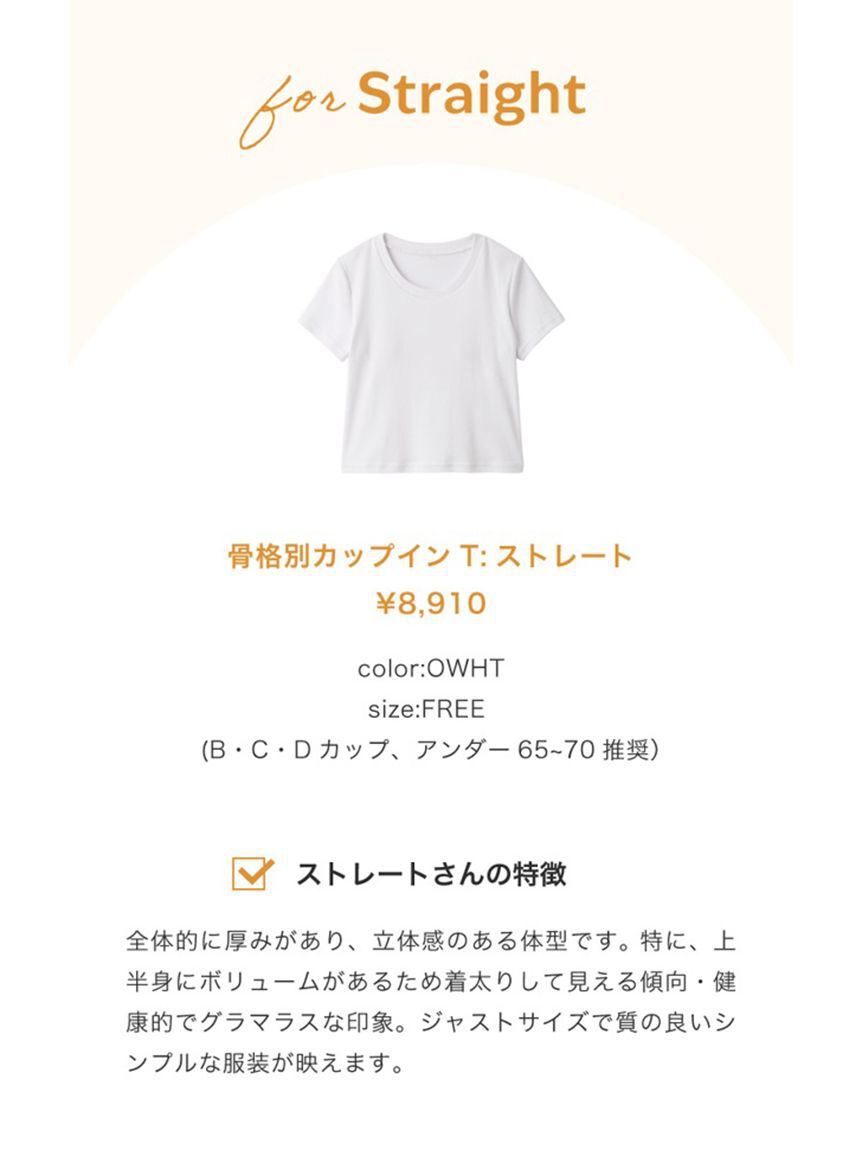 LILY BROWN Lingerie「骨格タイプ別カップインTシャツ【ストレート】（接触冷感）」|Tシャツ・カットソー|