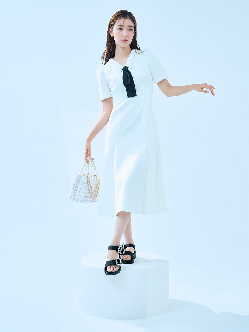 CELFORD「【洗える】デタッチャブルポンチマーメイドワンピース」|ワンピース|