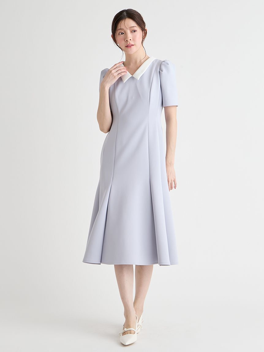 CELFORD「【洗える】デタッチャブルポンチマーメイドワンピース」|ワンピース|