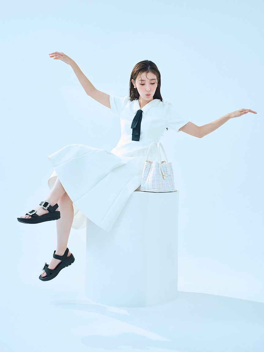 CELFORD「【洗える】デタッチャブルポンチマーメイドワンピース」|ワンピース|