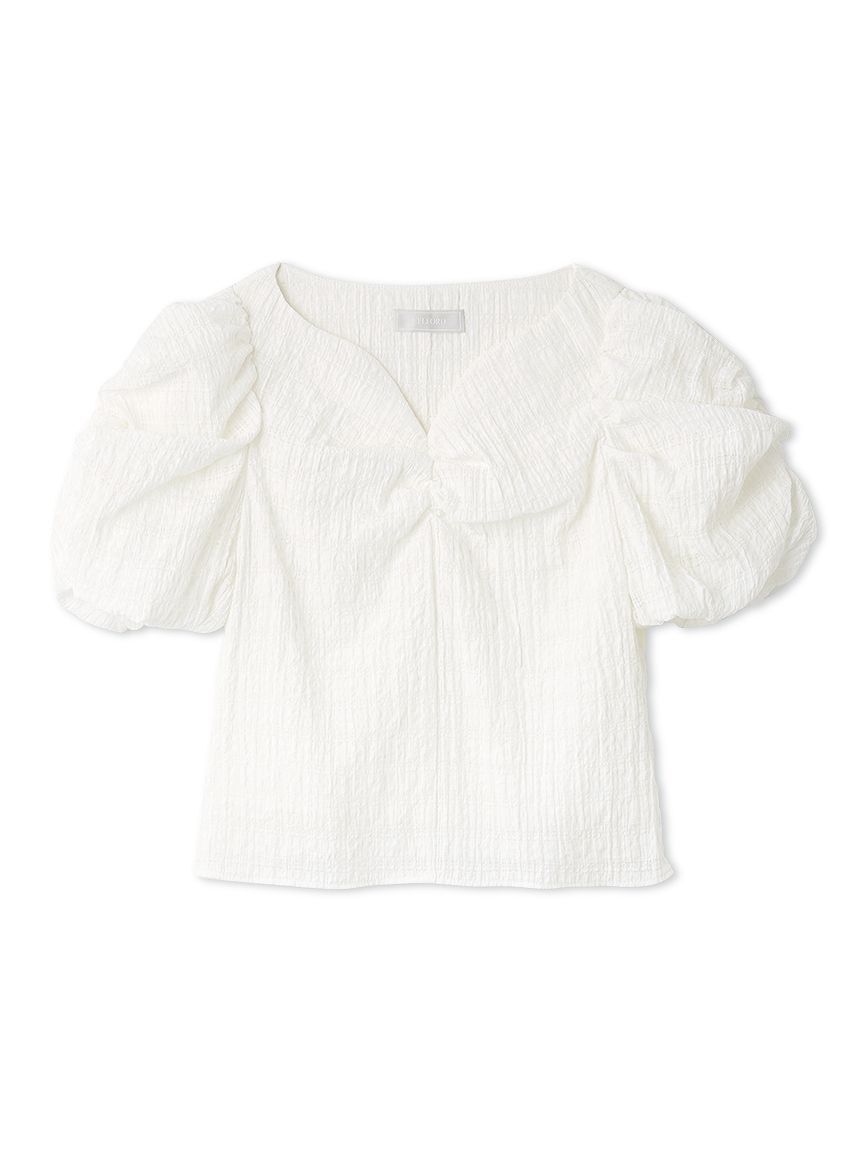 CELFORD「【洗える】シアーチェックパフスリーブブラウス」|シャツ・ブラウス|