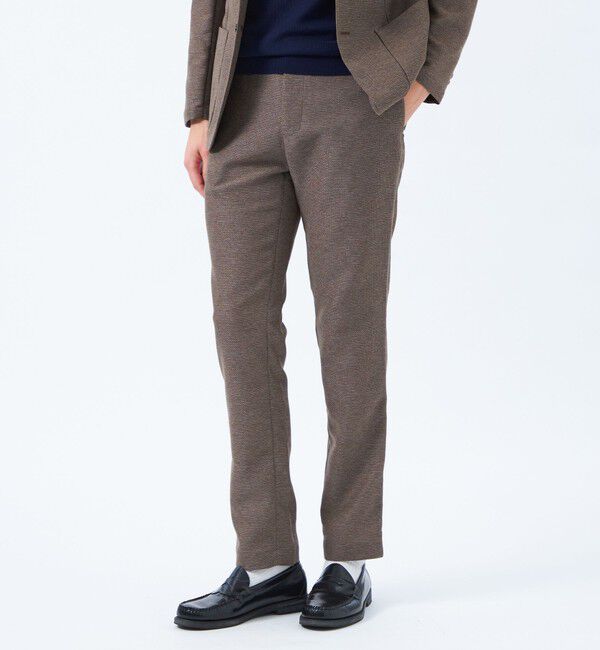 MACKINTOSH PHILOSOPHY「テーラードジャージーパンツ 杢カラミストレッチ」|スラックス|ダークブラウン