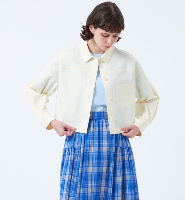 MACKINTOSH PHILOSOPHY「クロップドシャツブルゾン」|シャツ・ブラウス|オフホワイト