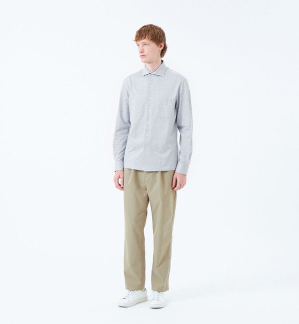 MACKINTOSH PHILOSOPHY「ホリゾンタルカラー ジャージーシャツ ギンガム/無地」|シャツ・ブラウス|