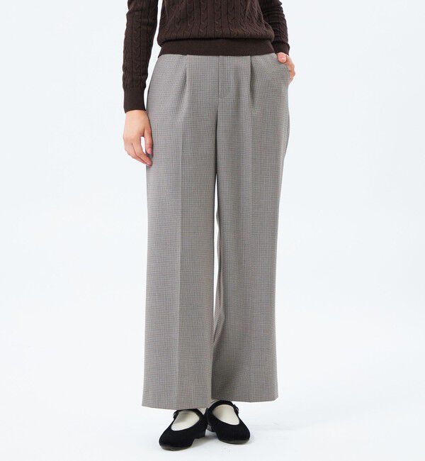 MACKINTOSH PHILOSOPHY「WARM TWILL ワイドパンツ」|その他|ベージュチェック