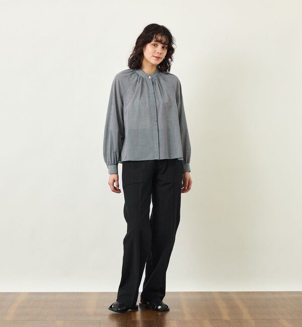 MACKINTOSH PHILOSOPHY「GREY LABEL スタンドカラーギャザーシャツ」|シャツ・ブラウス|