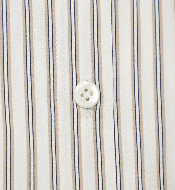  「ストライプブロックシャツワンピース」|ワンピース|