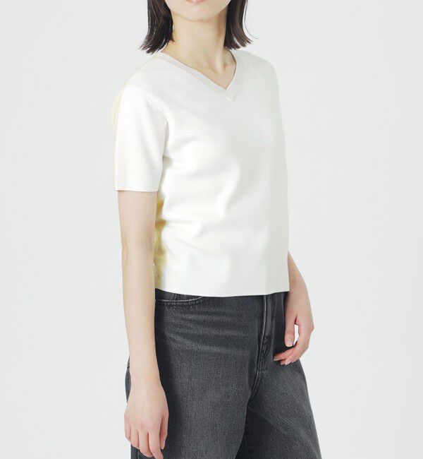  「2フェイスショートスリーブトップス」|ニット・セーター|