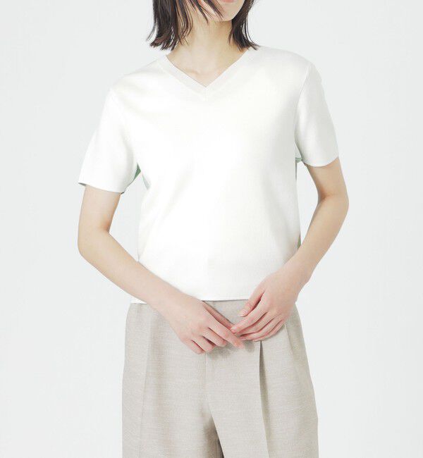  「2フェイスショートスリーブトップス」|ニット・セーター|