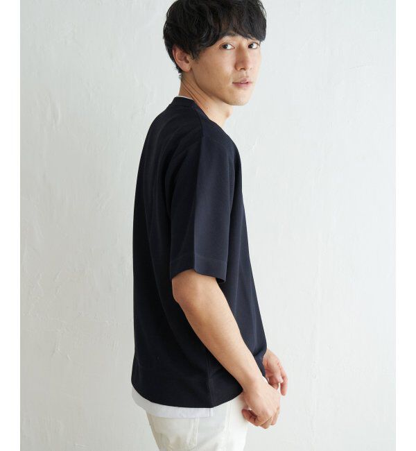 ikka「【吸水速乾】ドライ鹿の子5分袖レイヤードTシャツ」|Tシャツ・カットソー|