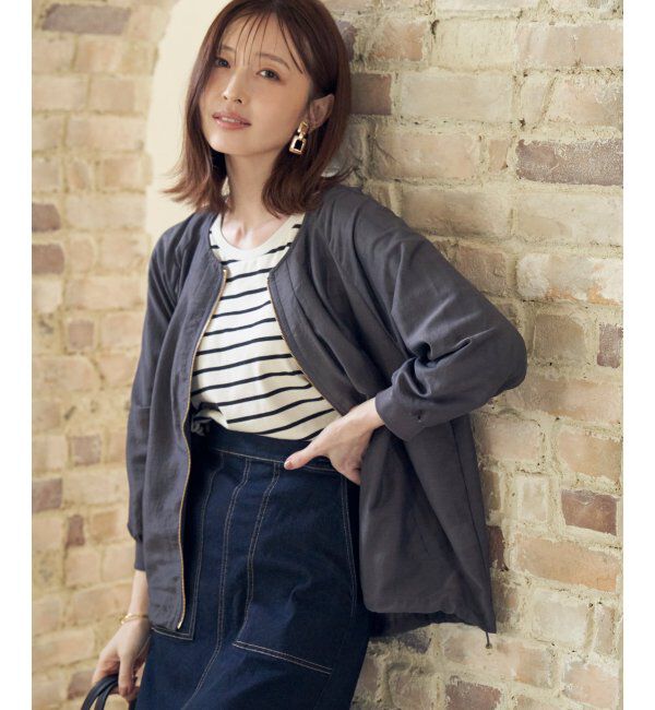 ikka「ライトブルゾン」|ブルゾン・スタジャン|