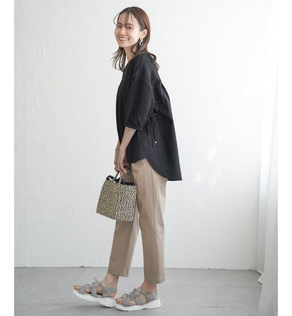 ikka「異素材切り替えサイドリボンプルオーバー」|その他|