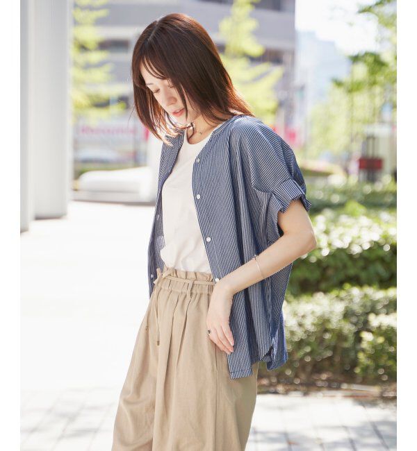 ikka「シアサッカー2WAY袖タックプルオーバー」|その他|