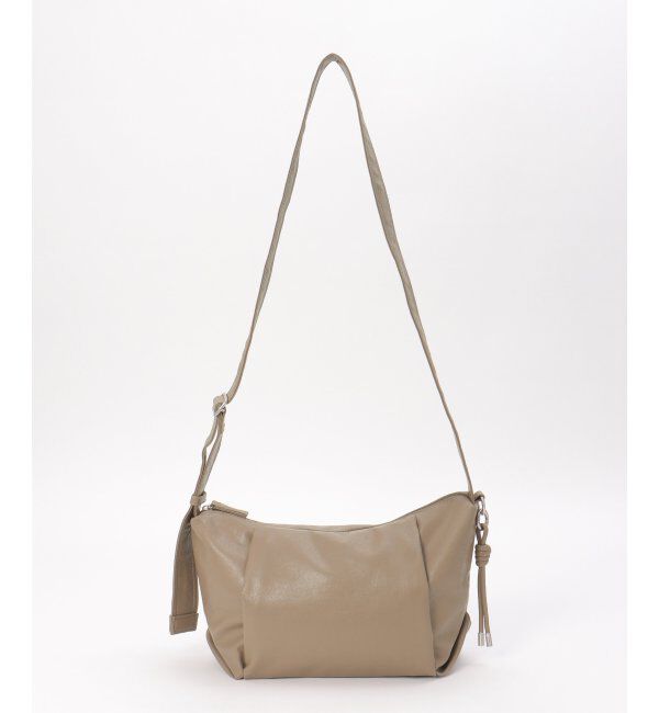 ikka「撥水合皮ハーフムーンミニショルダーバッグ」|その他|オリーブ