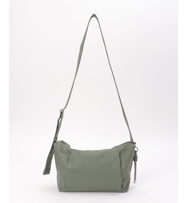 ikka「撥水合皮ハーフムーンミニショルダーバッグ」|その他|グリーン