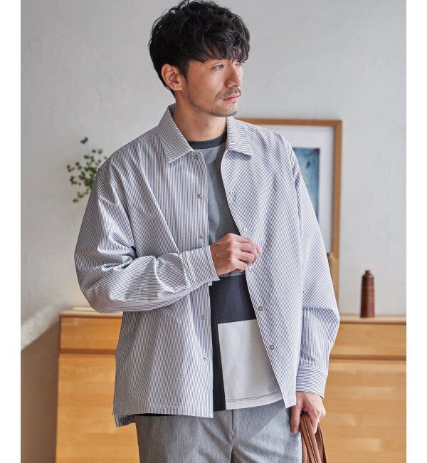 ikka「イージケアサッカースナップシャウター」|ブルゾン・スタジャン|