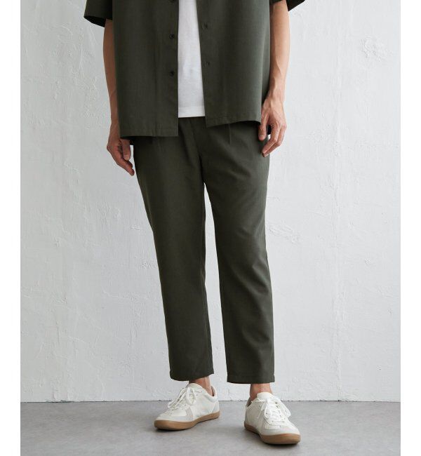 ikka「【セットアップ対応】Reflax(R)冷感UVイージーアンクルパンツ」|その他|グリーン