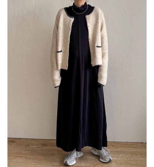 Lbc with Life「リブカットソーワンピース」|ワンピース|ブラック