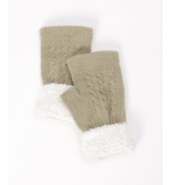 Lbc with Life「無地カフスファーニット」|手袋|