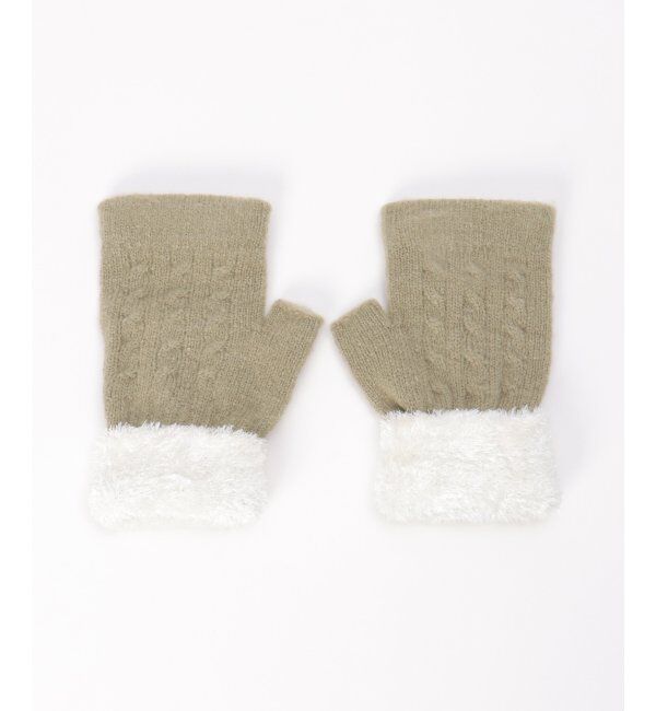 Lbc with Life「無地カフスファーニット」|手袋|