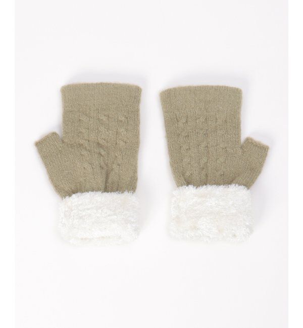 Lbc with Life「無地カフスファーニット」|手袋|